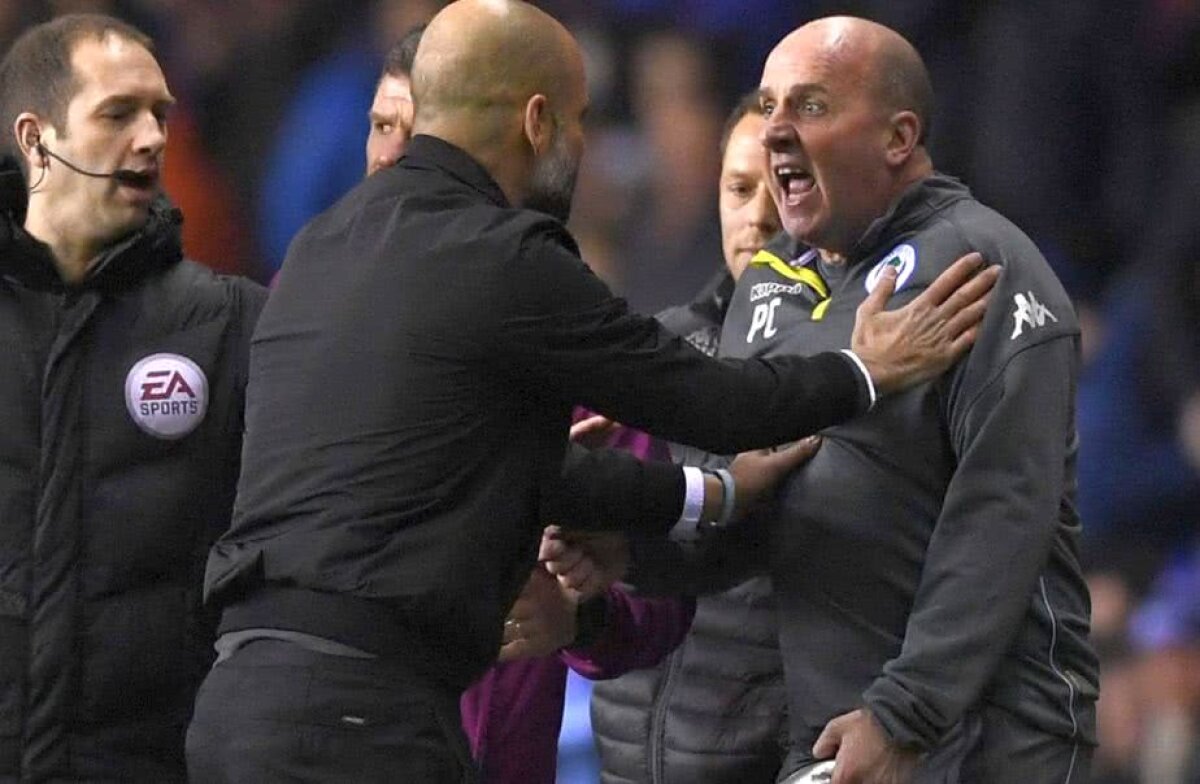 VIDEO + FOTO Bătaie generală după ce City a fost eliminată de o echipă din Liga a 3-a! Sergio Aguero a lovit un suporter și Pep Guardiola și-a împins rivalul pe tunel