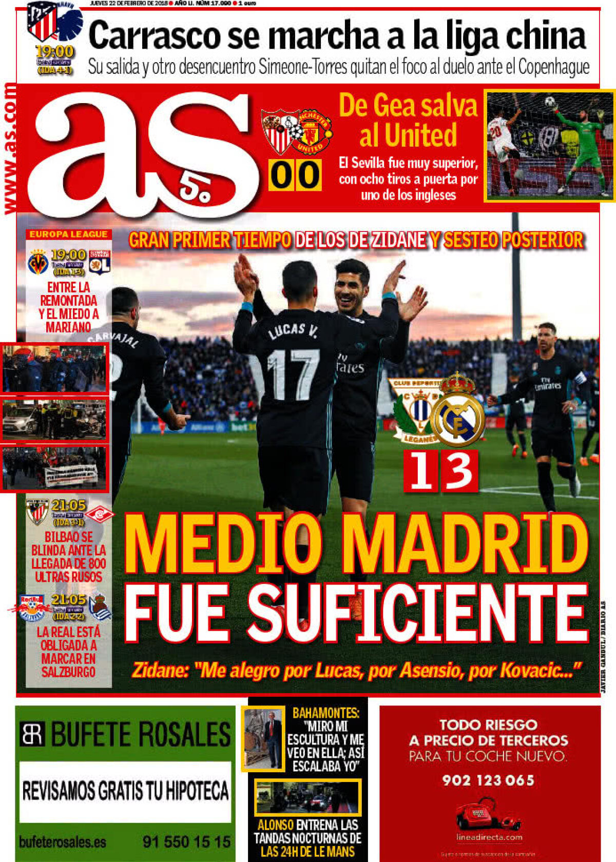 Ce scriu azi ziarele de sport din lume (22 februarie 2018)