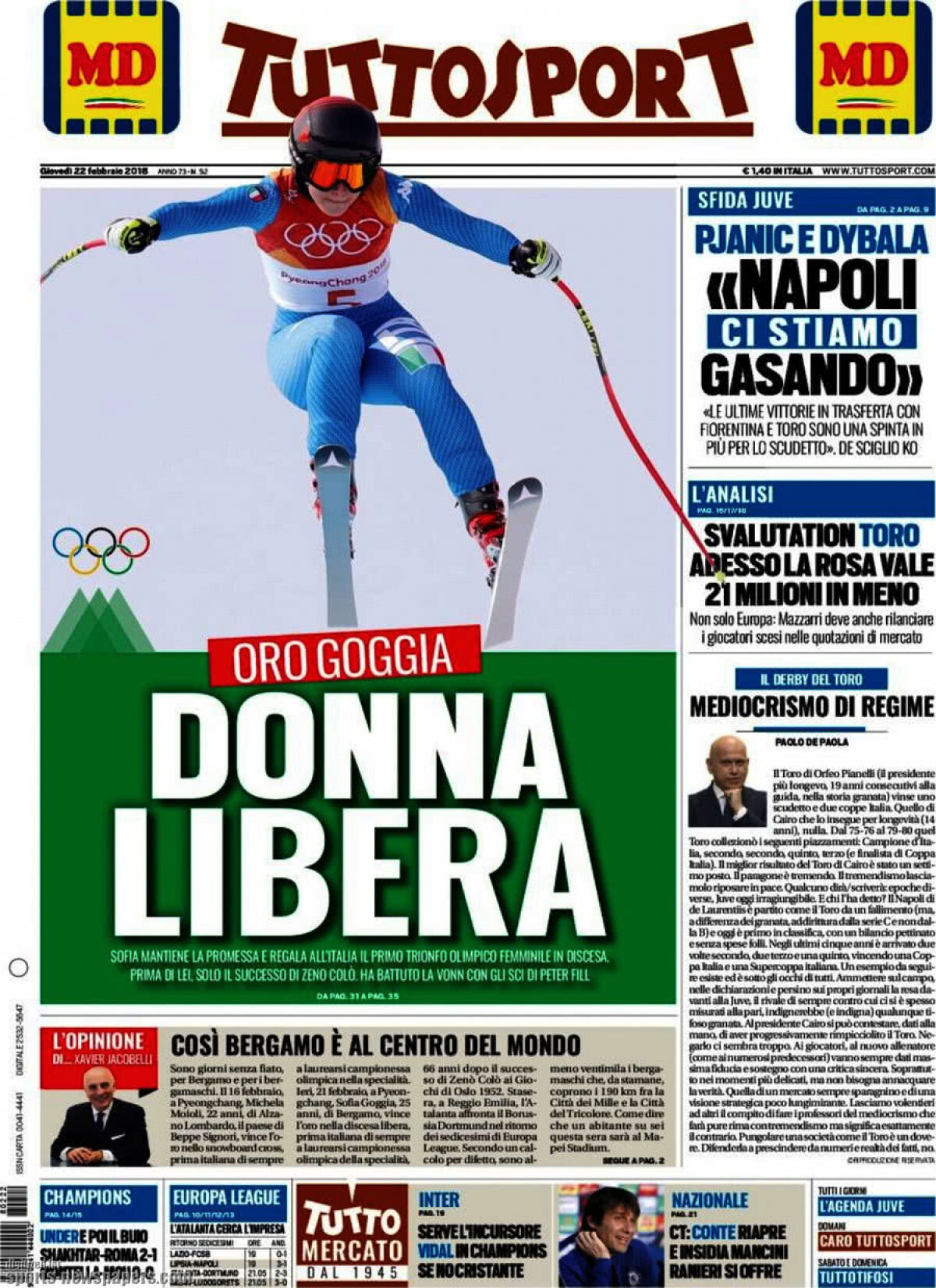 Ce scriu azi ziarele de sport din lume (22 februarie 2018)