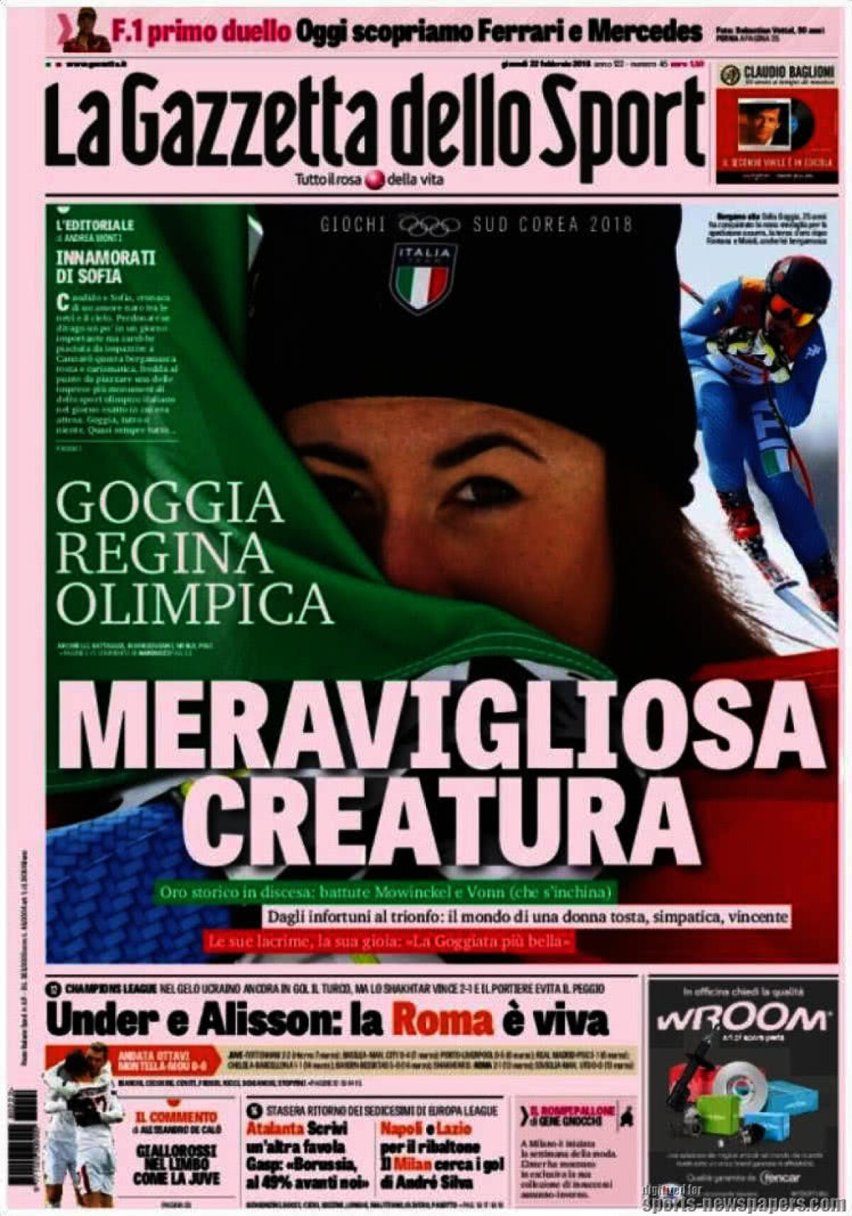 Ce scriu azi ziarele de sport din lume (22 februarie 2018)