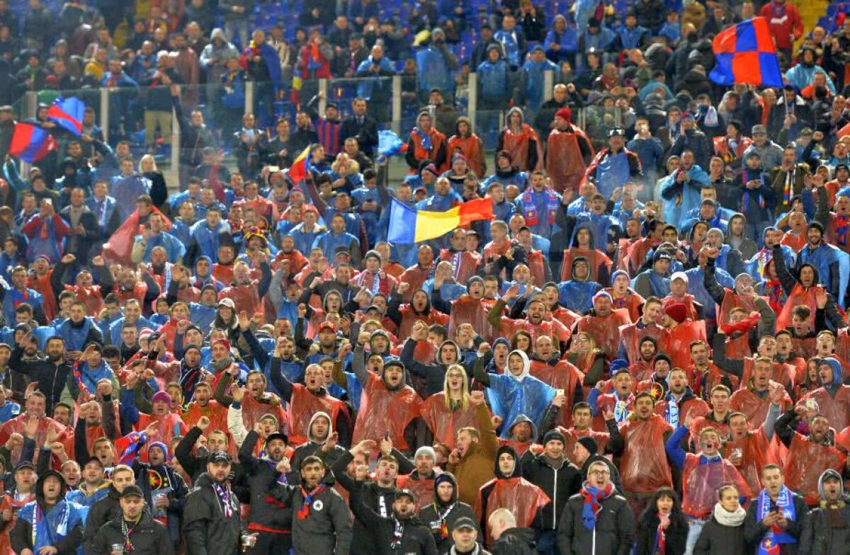 LAZIO - FCSB // FOTO Steliștii au invadat Roma » Imagini superbe cu fanii pe Olimpico! Câți români sunt în tribune și mesajul ironic la adresa dinamoviștilor