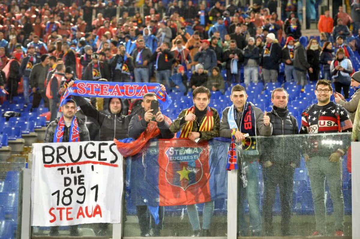 LAZIO - FCSB // FOTO Steliștii au invadat Roma » Imagini superbe cu fanii pe Olimpico! Câți români sunt în tribune și mesajul ironic la adresa dinamoviștilor
