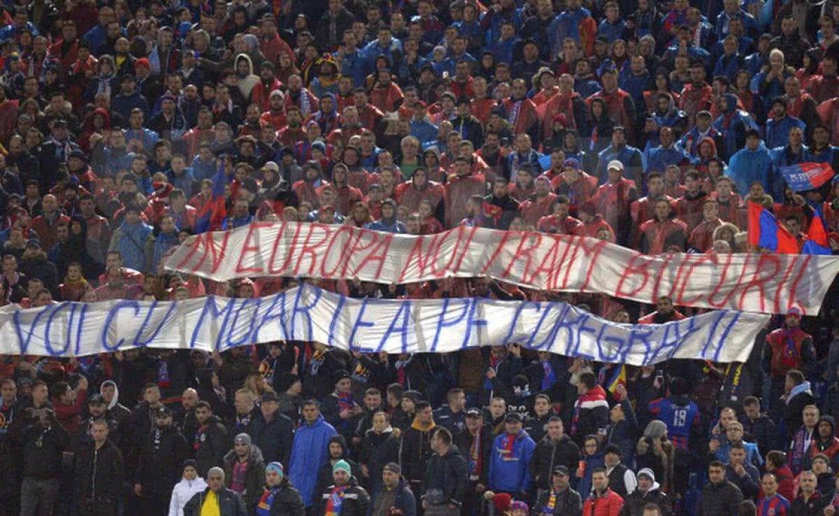 LAZIO - FCSB // FOTO Steliștii au invadat Roma » Imagini superbe cu fanii pe Olimpico! Câți români sunt în tribune și mesajul ironic la adresa dinamoviștilor