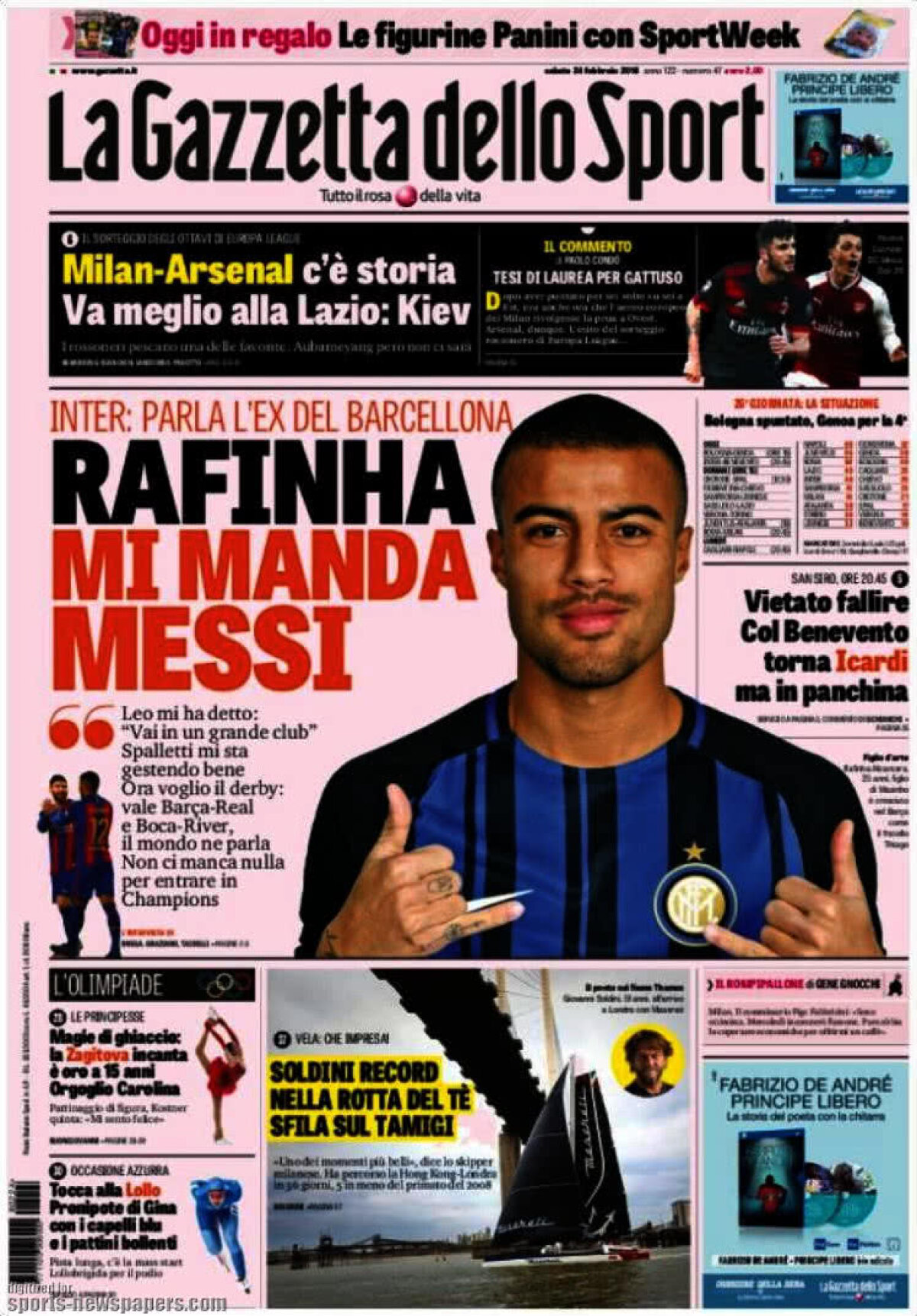 Ce scriu azi ziarele de sport din lume (24 februarie 2018)