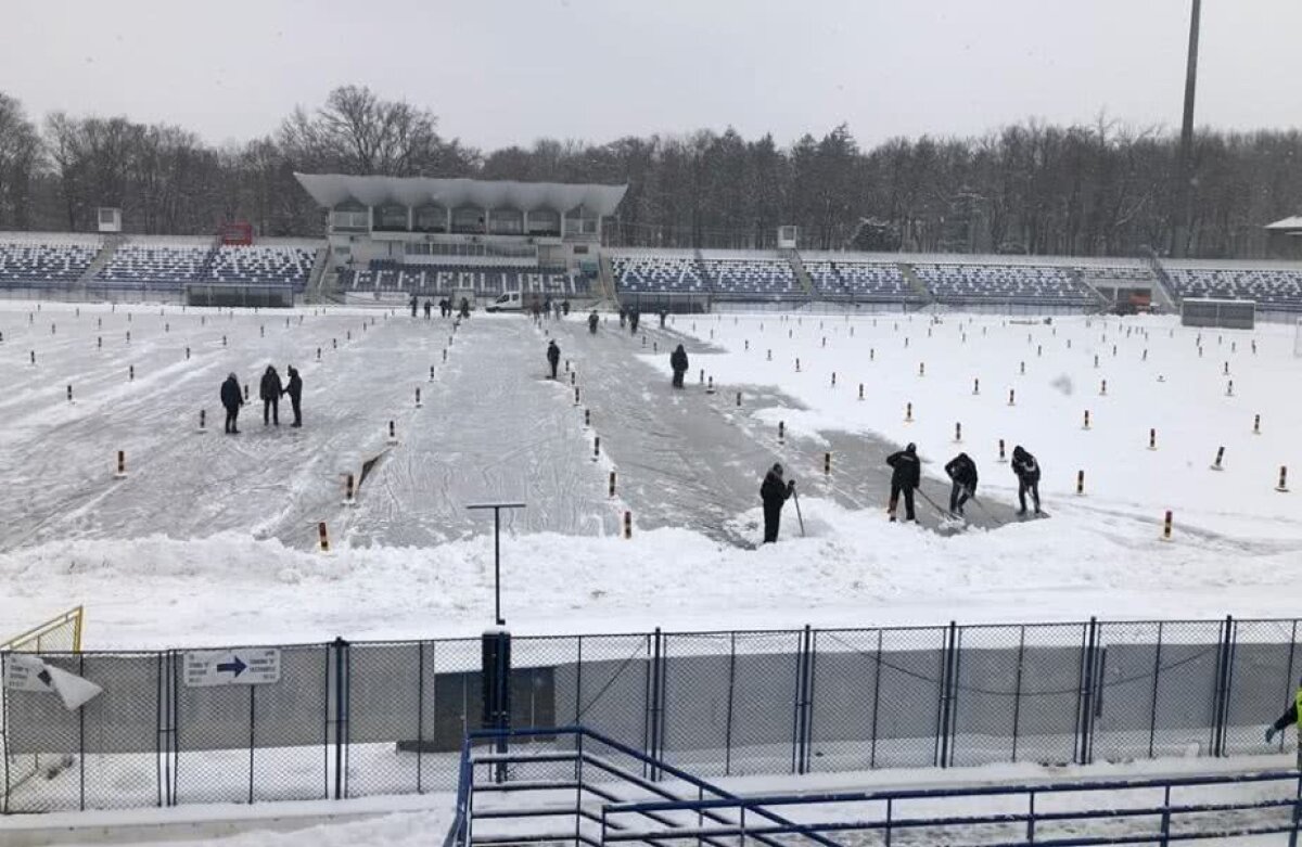 UPDATE FOTO INCREDIBIL! Iașiul e în Ice Age, dar clubul asigură cu câteva ore înainte de Poli - Viitorul, meci decisiv pentru play-off: "Fiți fără griji" :) 