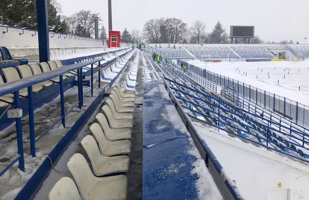 UPDATE FOTO INCREDIBIL! Iașiul e în Ice Age, dar clubul asigură cu câteva ore înainte de Poli - Viitorul, meci decisiv pentru play-off: "Fiți fără griji" :) 