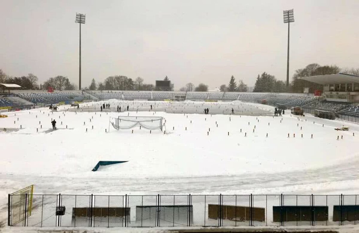 UPDATE FOTO INCREDIBIL! Iașiul e în Ice Age, dar clubul asigură cu câteva ore înainte de Poli - Viitorul, meci decisiv pentru play-off: "Fiți fără griji" :) 