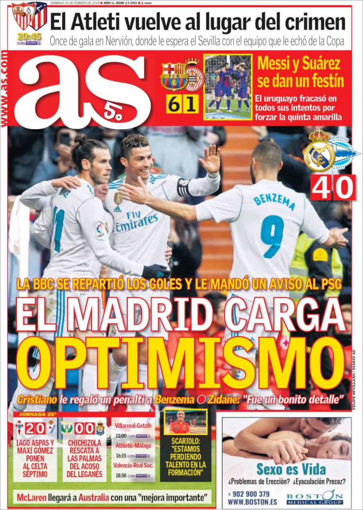 Ce scriu azi ziarele de sport din lume (25 februarie 2018)