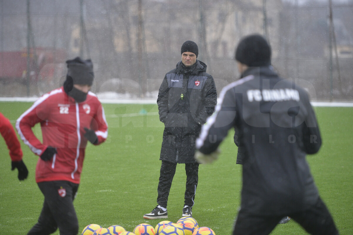 GALERIE FOTO + VIDEO Florin Bratu a condus azi primul antrenament la Dinamo! Cum a încercat să-i mobilizeze pe jucători