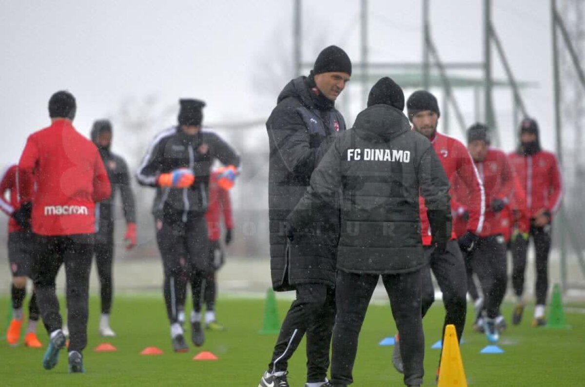 GALERIE FOTO + VIDEO Florin Bratu a condus azi primul antrenament la Dinamo! Cum a încercat să-i mobilizeze pe jucători