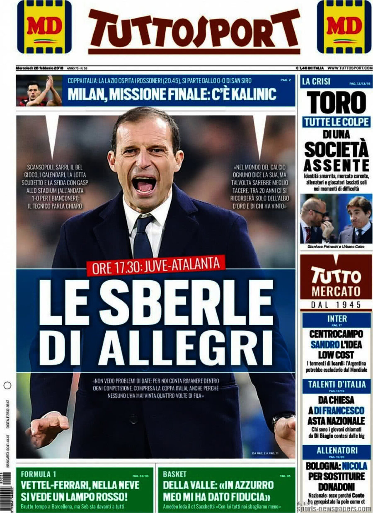 Ce scriu azi ziarele de sport din lume (28 februarie 2018)