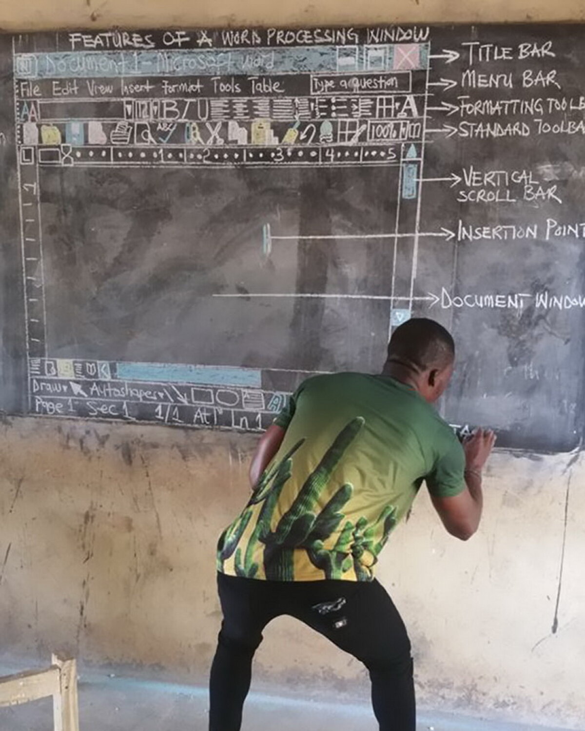 Un profesor a transformat tabla într-un computer. Este uimitor ce face pentru elevii săi!