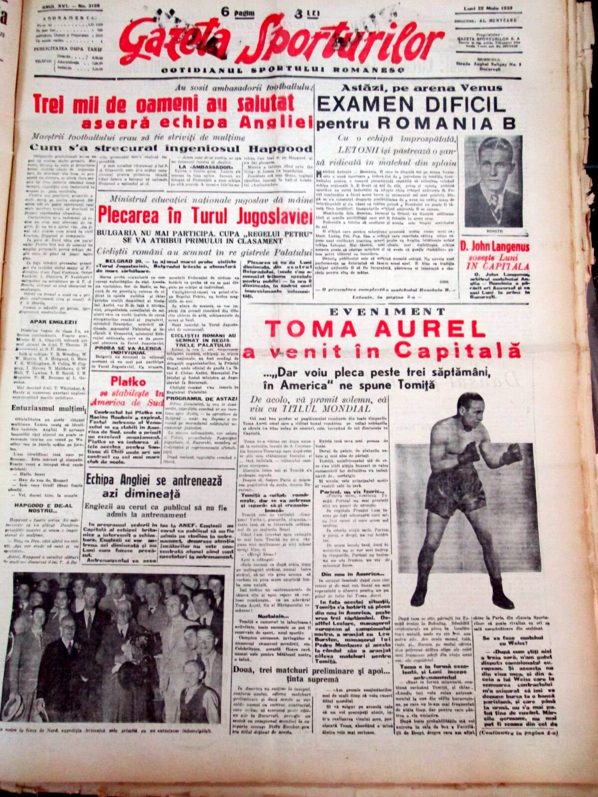 SPECIAL GSP // FOTO Ziua când voievozii fotbalului au descălecat la București » Povestea extraordinară a meciului cu Anglia din 1939