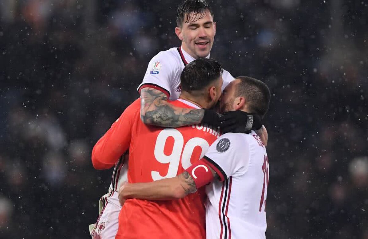 GALERIE FOTO » Agonie și extaz » Romagnoli, eroul Milanului în semifinala cu Lazio, e fan declarat al biancoceleștilor » Ce a făcut după golul cât o finală