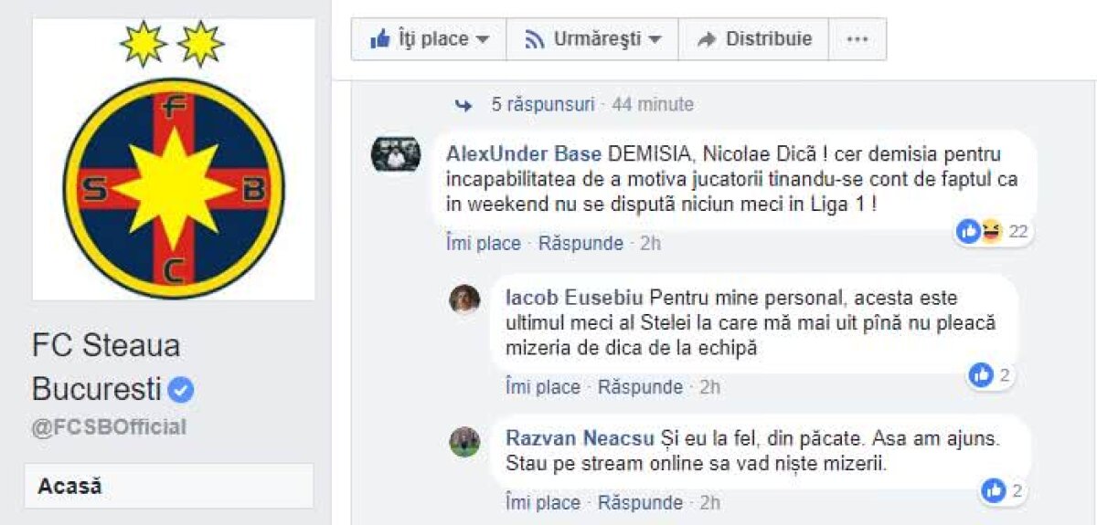 AFC Hermannstadt - FCSB 3-0 / Val de critici! Suporterii lui FCSB au luat foc și cer demisia lui Dică: "Să vină Petrescu sau Iordănescu"