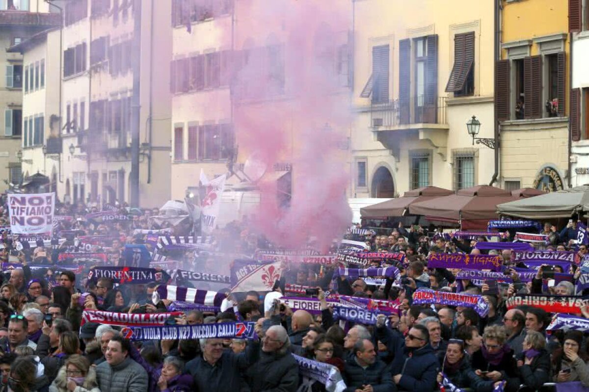 VIDEO + FOTO Momente zguduitoare la Florența: Zanetti, Buffon sau Tătărușanu la înmormântarea lui Davide Astori » Mii de fani prezenți în fața bisericii în care se odihnește și Michelangelo