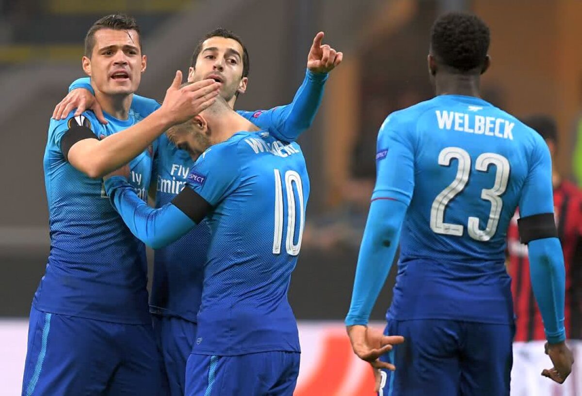 GALERIE FOTO + VIDEO Seară spectaculoasă în optimile Europa League: Arsenal se impune în șocul cu Milan, Dortmund oferă o mare surpriză + Lazio, egal surprinzător pe teren propriu