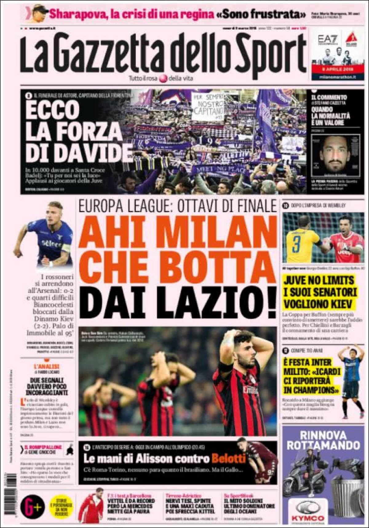 Ce scriu azi ziarele de sport din lume (9 martie 2018)