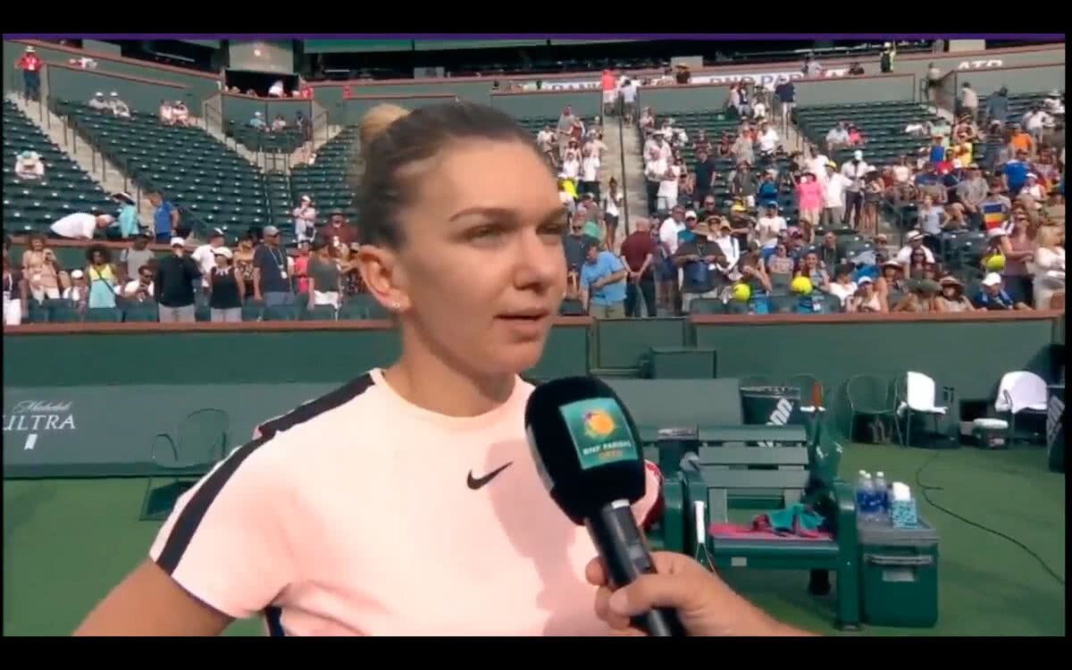 INDIAN WELLS // VIDEO+FOTO Halep spulberă emoțiile de la început și o învinge în două seturi pe Kristyna Pliskova! Cu cine joacă în turul următor + Ce a declarat Simona