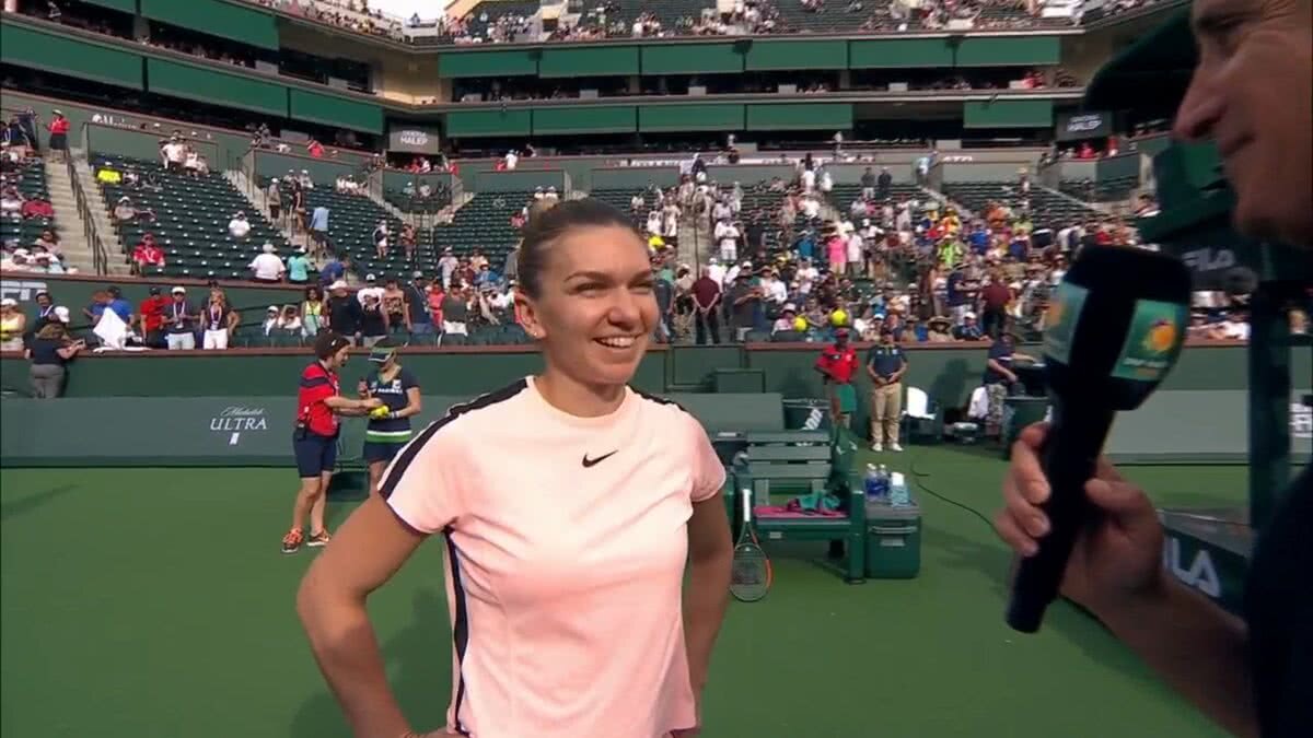 INDIAN WELLS // VIDEO+FOTO Halep spulberă emoțiile de la început și o învinge în două seturi pe Kristyna Pliskova! Cu cine joacă în turul următor + Ce a declarat Simona