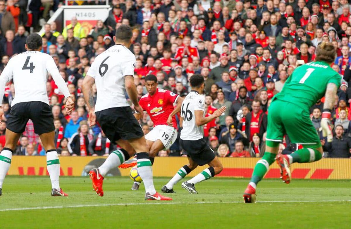 VIDEO + FOTO » Manchester United se impune în fața lui Liverpool, 2-1! Rashford a marcat golurile "diavolilor" » Echipa lui Mourinho se distanțează de rivală