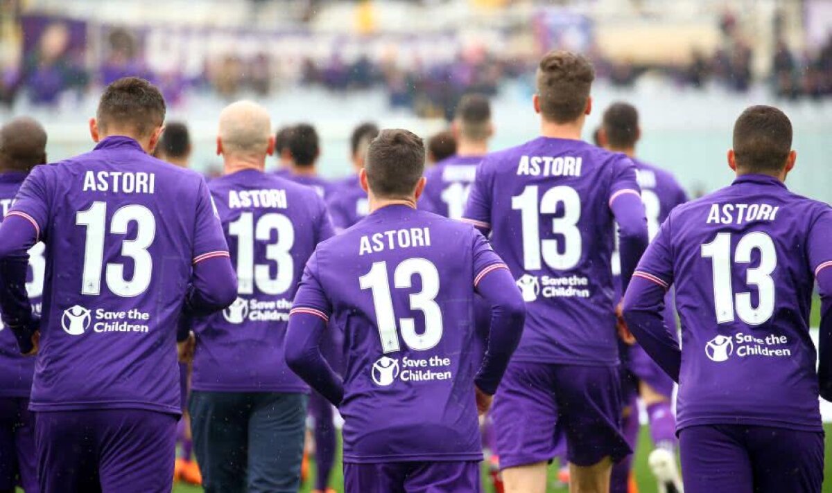 GALERIE FOTO + VIDEO Momente emoționante înaintea meciului Fiorentina - Benevento: Alin Toșca, profund marcat