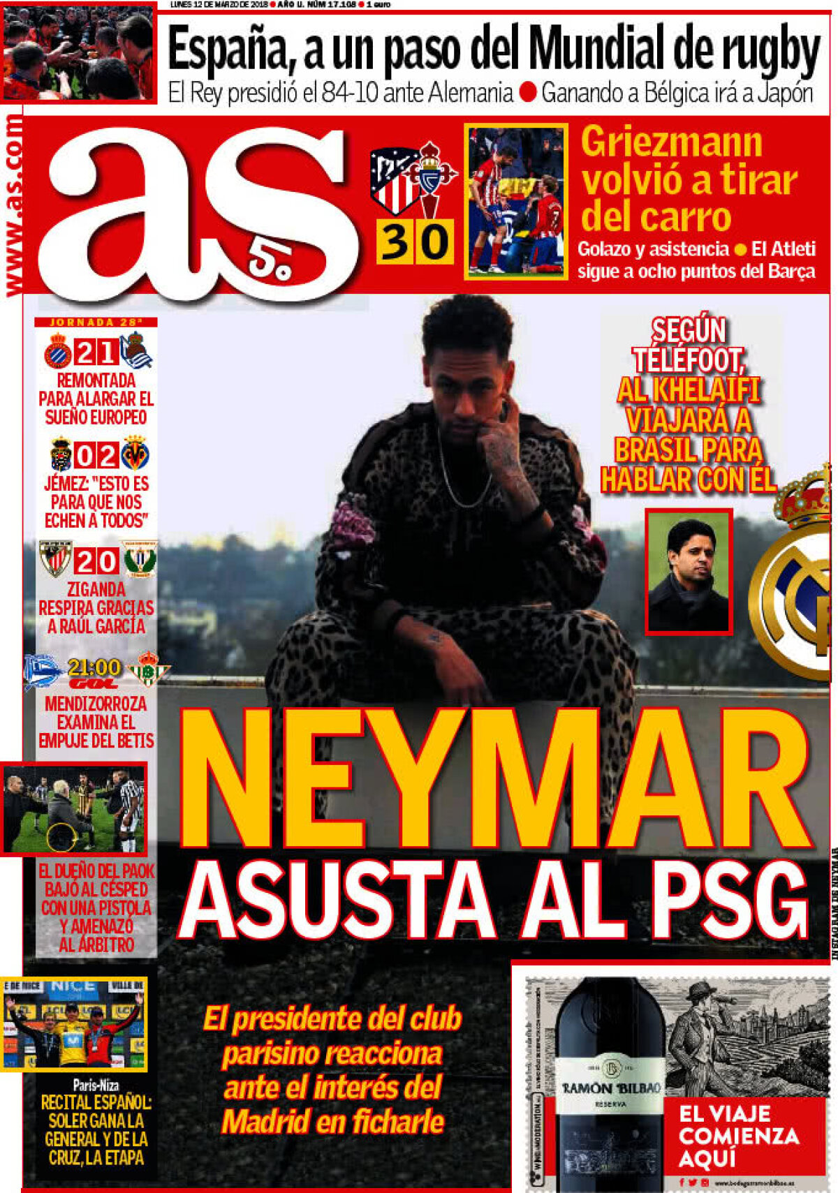 Ce scriu azi ziarele de sport din lume (12 martie 2018)