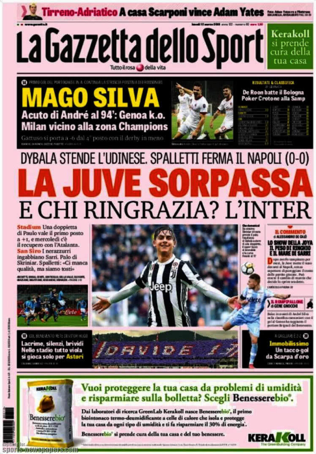 Ce scriu azi ziarele de sport din lume (12 martie 2018)