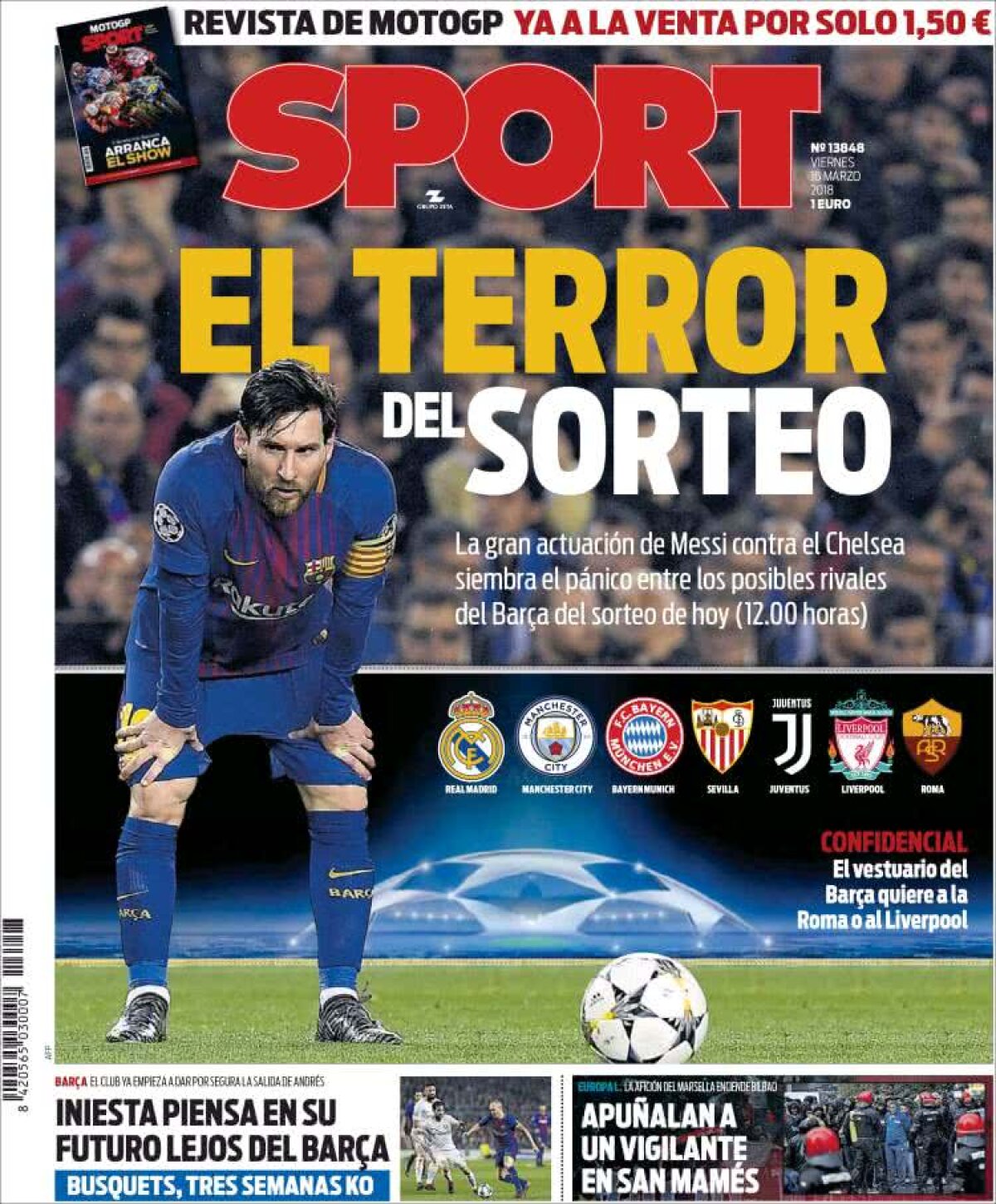 Ce scriu azi ziarele de sport din lume (16 martie 2018)