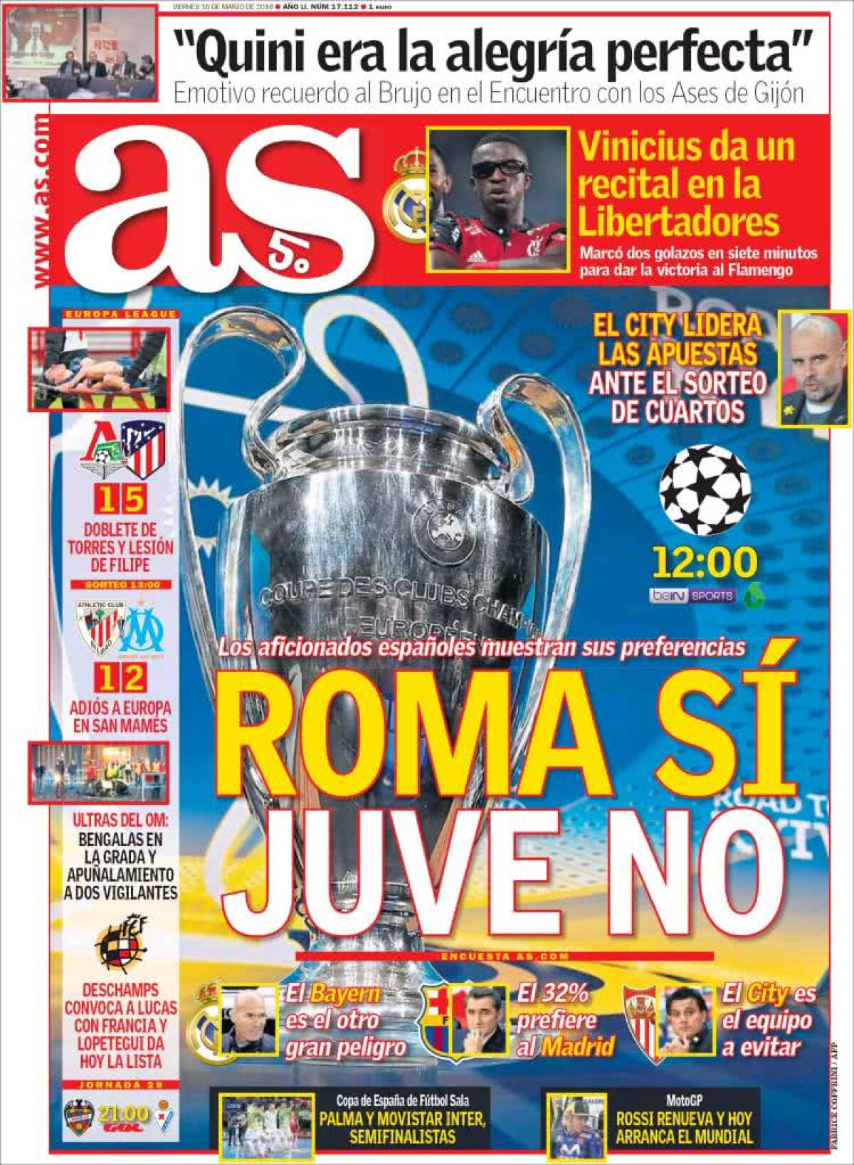 Ce scriu azi ziarele de sport din lume (16 martie 2018)