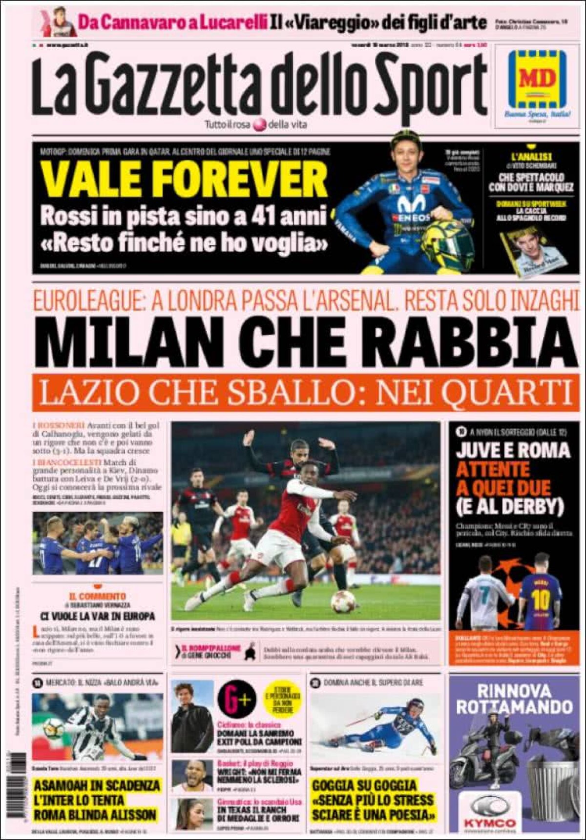 Ce scriu azi ziarele de sport din lume (16 martie 2018)