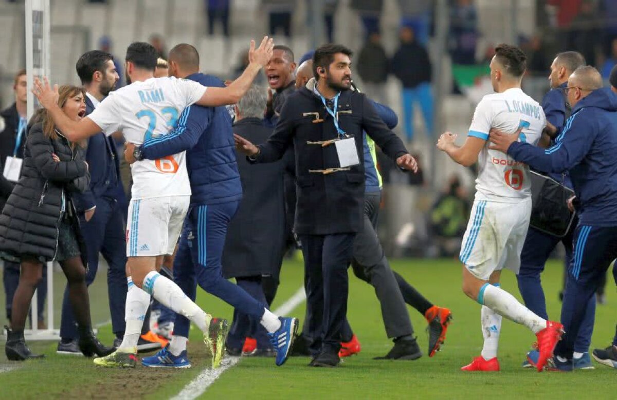 FOTO + VIDEO Scene halucinante după derby-ul Franței » Jucătorii s-au bătut la sfârșitul meciului pe teren și în tunelul spre vestiare