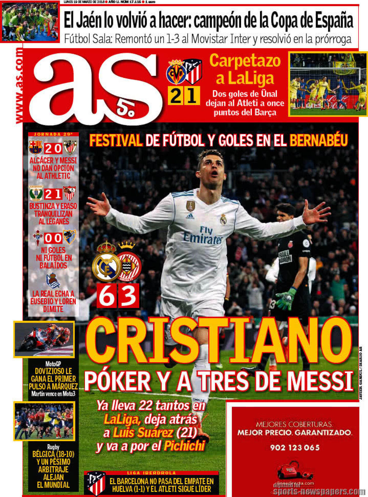 Ce scriu azi ziarele de sport din lume (19 martie 2018)