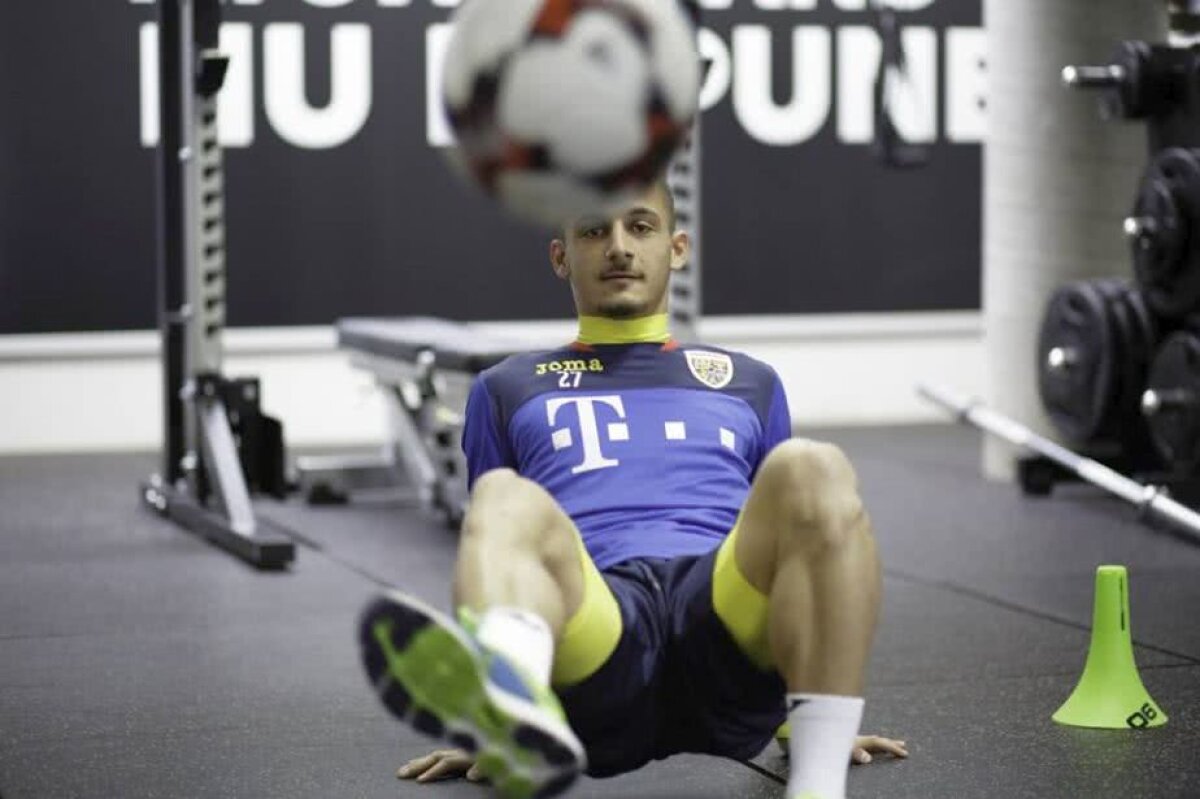 GALERIE FOTO Antrenamente pentru naționala României înaintea meciurilor cu Israel și Suedia: unul în sală, celălalt în balon 