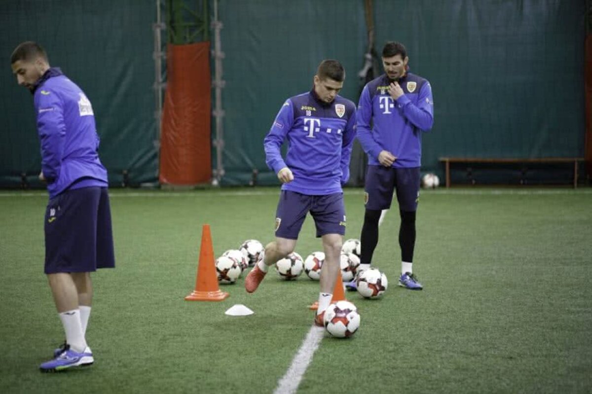 GALERIE FOTO Antrenamente pentru naționala României înaintea meciurilor cu Israel și Suedia: unul în sală, celălalt în balon 