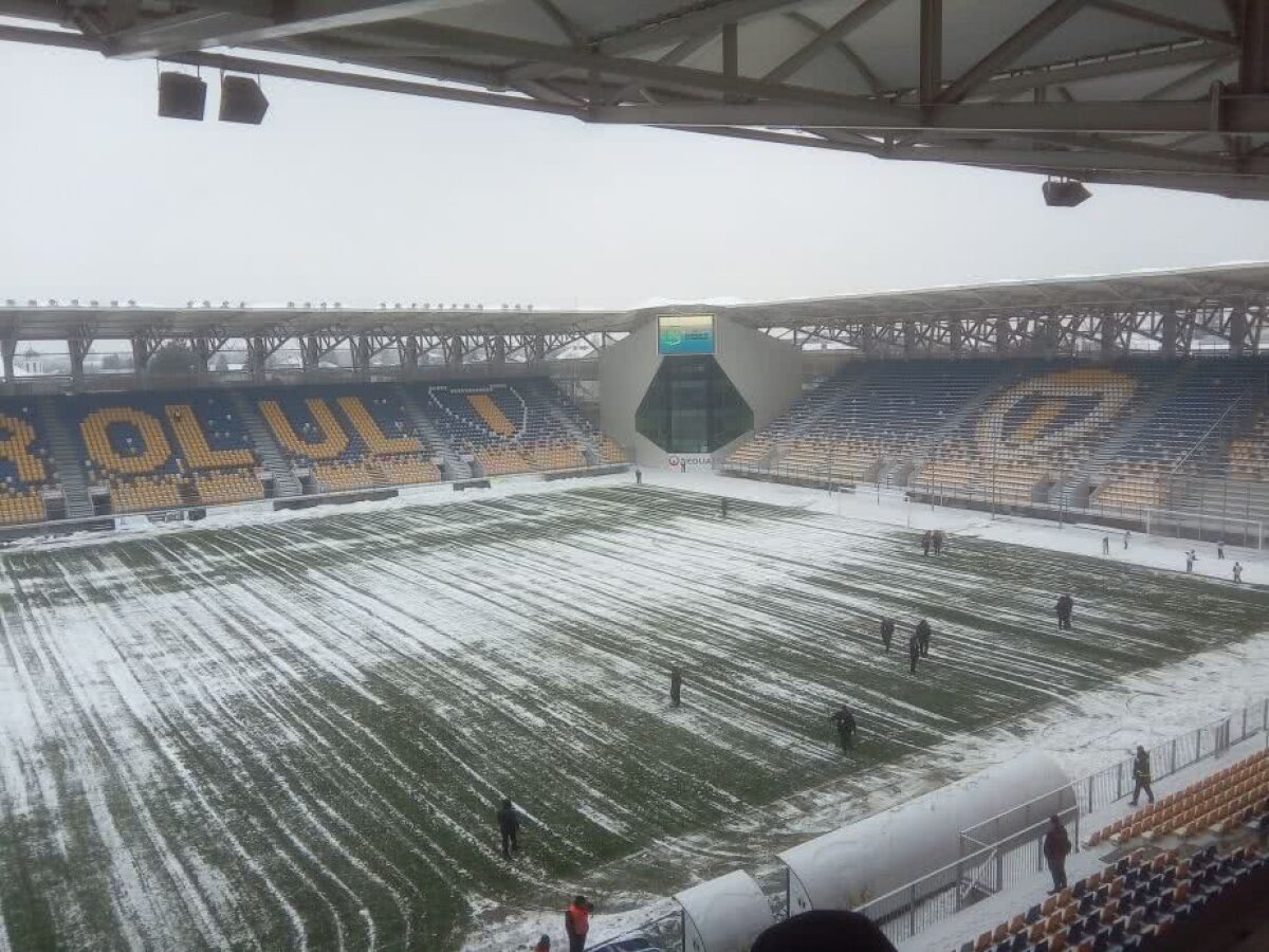 UPDATE FOTO Partidele Turului de Elită au fost amânate! Cum arată stadionul pe care azi trebuie să se joace meciurile naționalelor sub 19 ani 