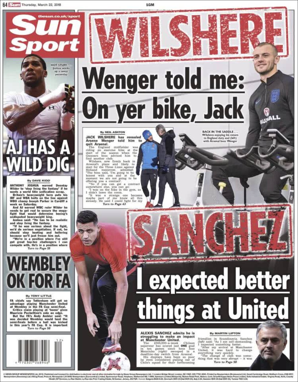 Ce scriu azi ziarele de sport din lume (22 martie 2018)