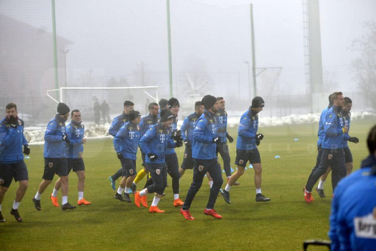 FOTO + VIDEO "Tricolorii", joviali la antrenamentul de azi de la baza "Aripile" » Decizie surpriză: ce vor face jucătorii mâine, în locul obișnuitei plimbări 