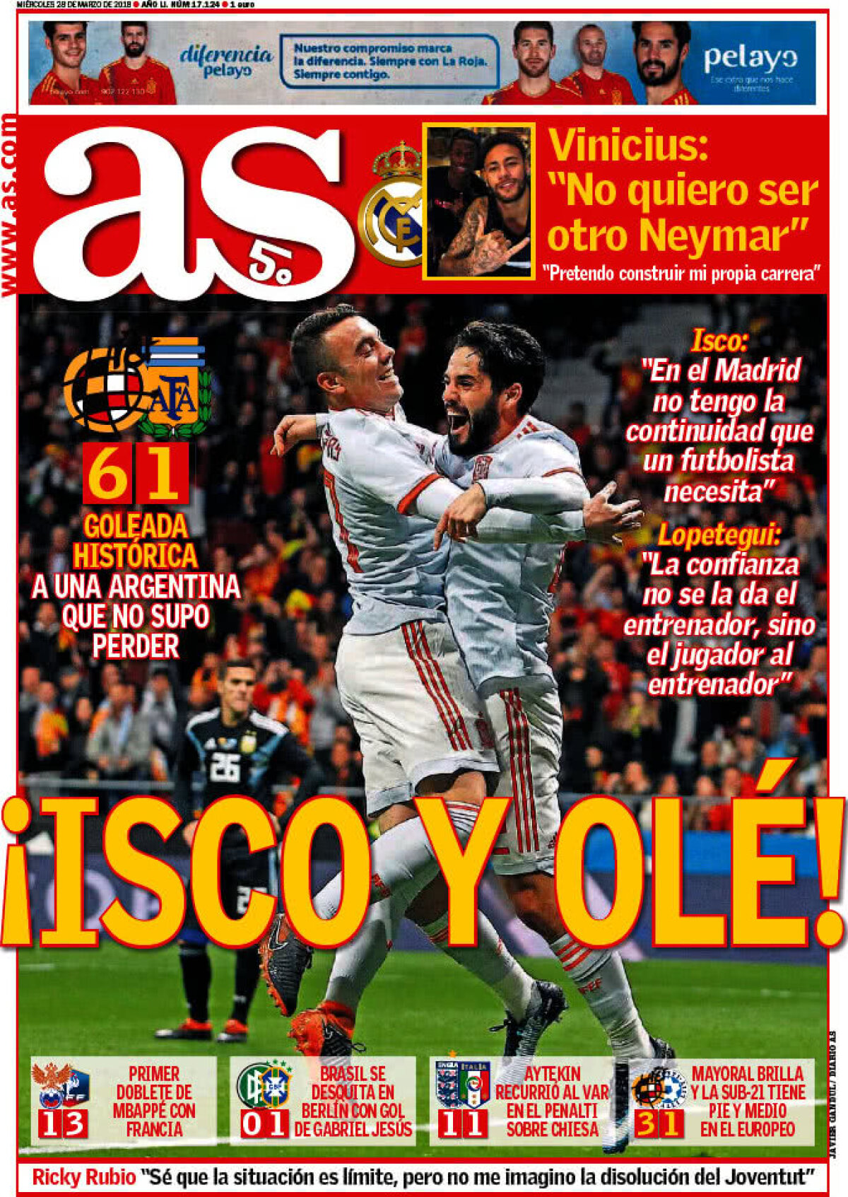 Ce scriu azi ziarele de sport din lume (28 martie 2018)