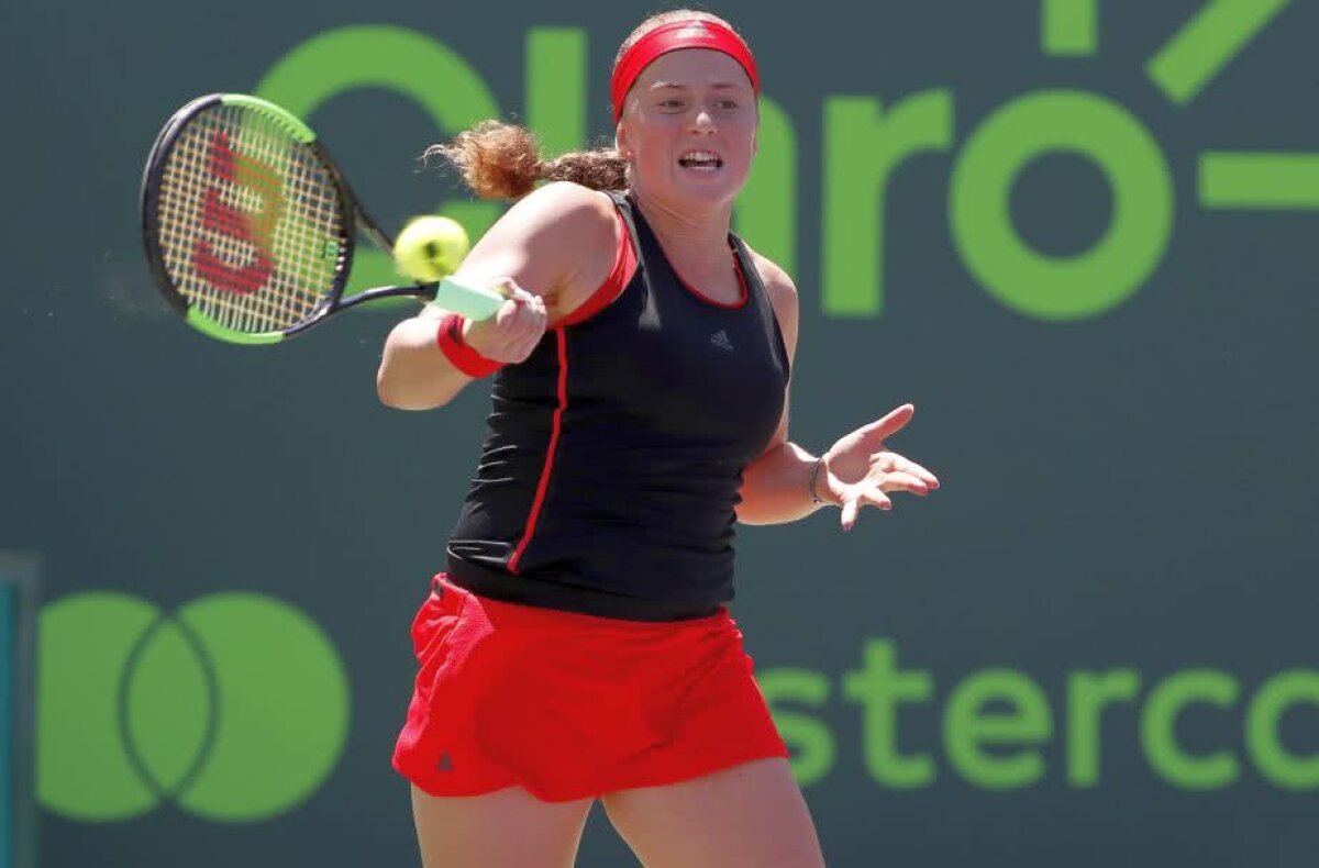 WTA MIAMI. FOTO + VIDEO Și-a revenit Jelena Ostapenko? Letona a mai făcut o victimă de marcă și e în semifinale la Miami!