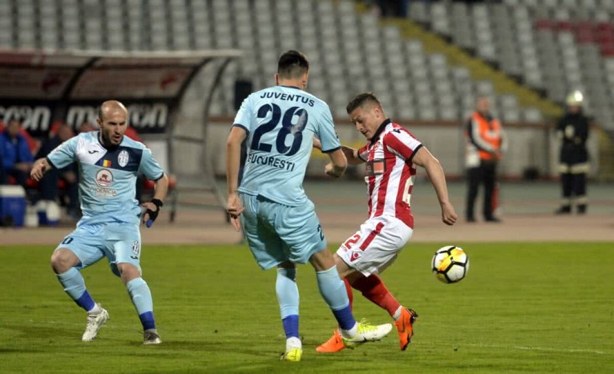 FOTO + VIDEO Umilință uriașă pentru Dinamo! "Câinii" au jucat execrabil și au pierdut pe teren propriu cu Juventus București, 1-2