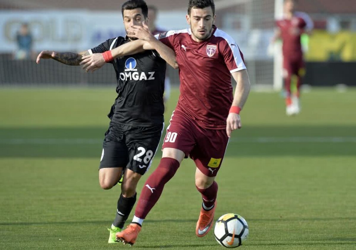 GALERIE FOTO + VIDEO Gaz Metan obține o victorie uriașă pe terenul lui FC Voluntari, 2-1, după un meci tensionat, cu 3 eliminări!