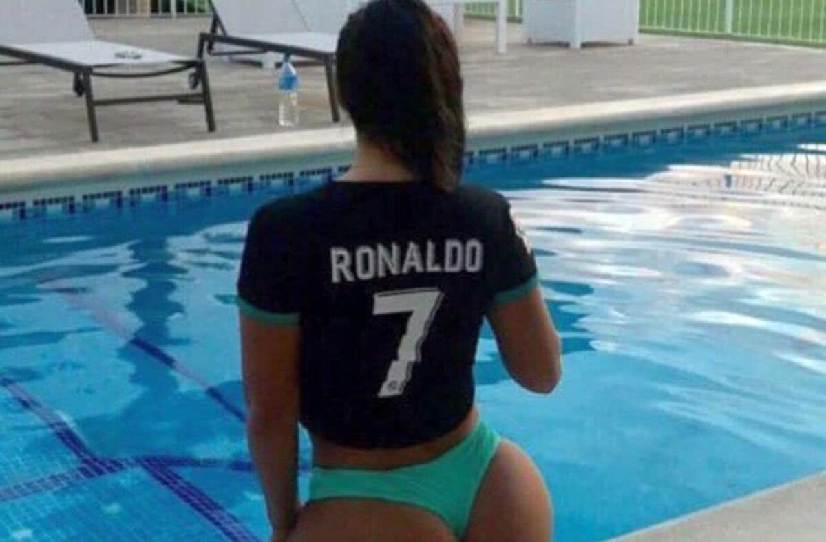 GALERIE FOTO Cea mai dezinhibată fană a lui Cristiano Ronaldo » S-a dezbrăcat după supergolul cu Juventus