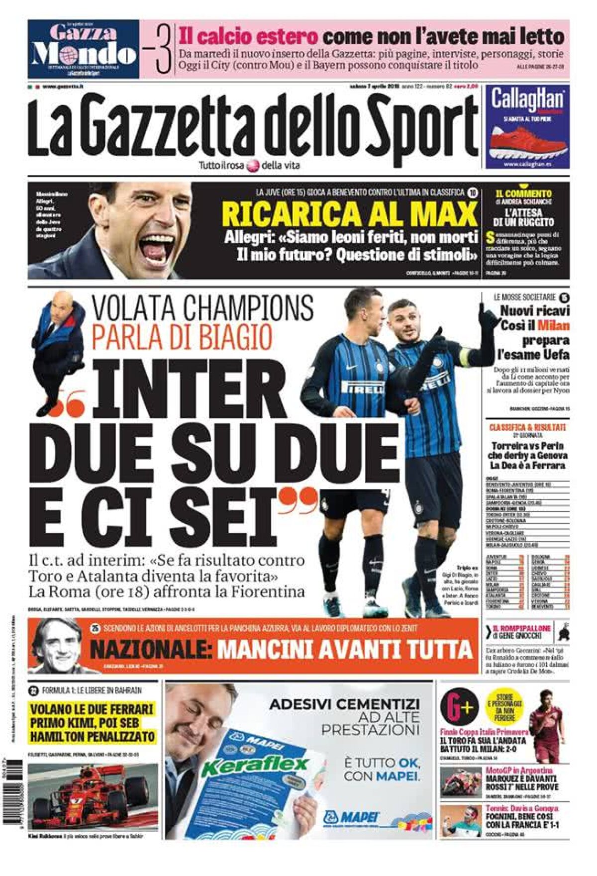 Ce scriu azi ziarele de sport din lume (7 aprilie 2018)