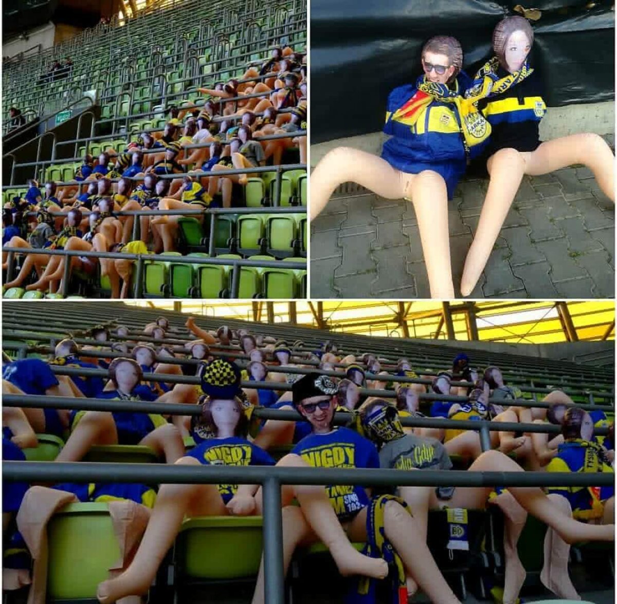 FOTO Aroganța anului! Modul incredibil prin care ultrașii unei echipe i-au ironizat pe marii rivali » Toată lumea de pe stadion a fost șocată, dar apoi s-a râs în hohote