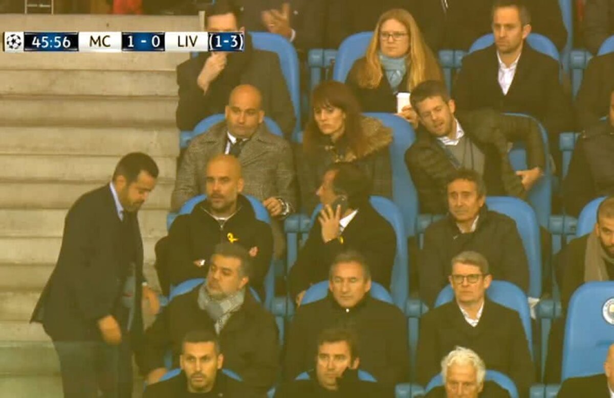VIDEO + FOTO Guardiola, trimis în tribună de conaționalul Lahoz! Ce s-a întâmplat după fluierul de final al primei reprize 
