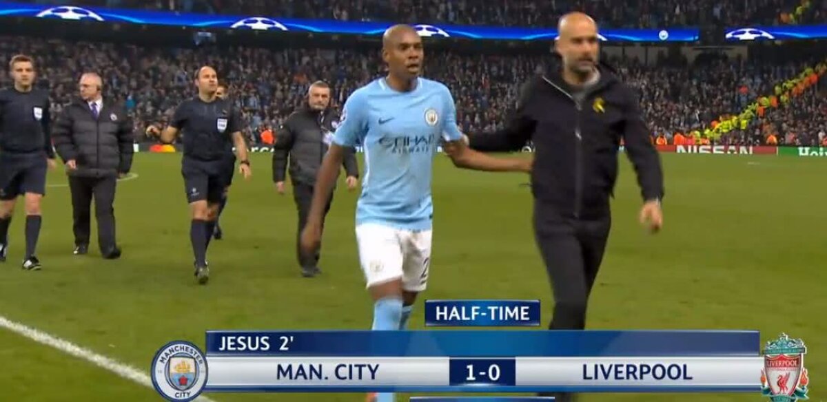 VIDEO + FOTO Guardiola, trimis în tribună de conaționalul Lahoz! Ce s-a întâmplat după fluierul de final al primei reprize 