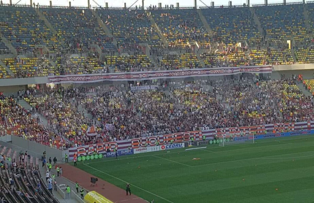 CSA Steaua - Academia Rapid // UPDATE, VIDEO + FOTO Suporterii "militarilor" au ajuns pe Arena Națională » Cum arată ambele peluze cu o oră înainte de meci