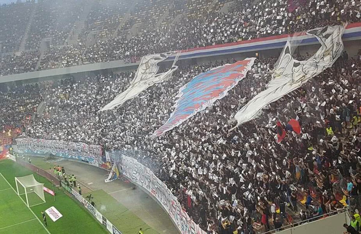 CSA STEAUA - ACADEMIA RAPID // FOTO Duel spectaculos al galeriilor la CSA Steaua - Academia Rapid, până când au început să se spargă capetele. Coregrafii, torțe + mesaje