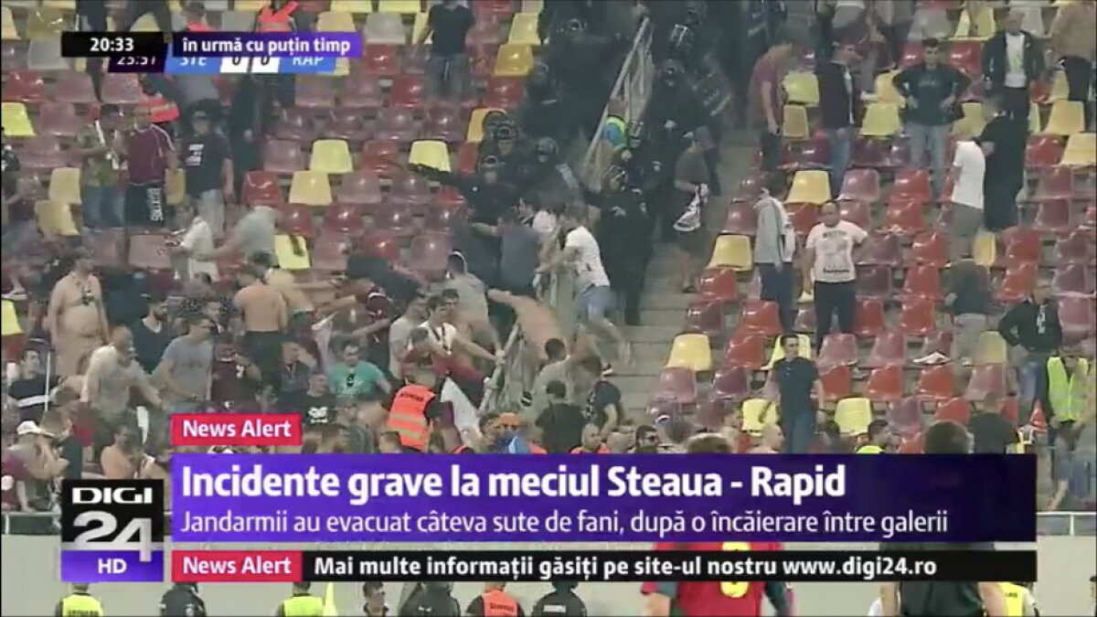 CSA STEAUA - ACADEMIA RAPID // UPDATE VIDEO & FOTO Scene reprobabile la derby-ul din Liga a 4-a! Steliștii au ieșit din peluză și s-au răfuit cu rapidiștii. Filmul evenimentelor: ce nu s-a văzut la TV